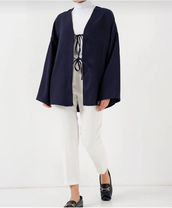 Keten Kimono - Lacivert