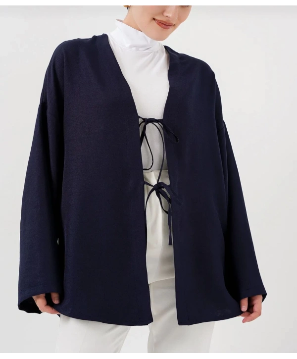 Keten Kimono - Lacivert