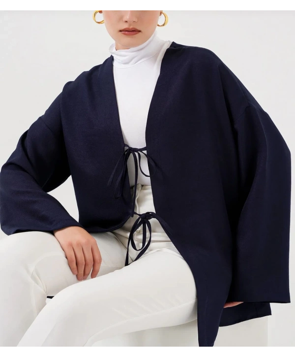 Keten Kimono - Lacivert