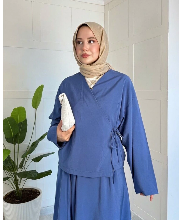 Kimono Bağlamalı Yazlık Takım