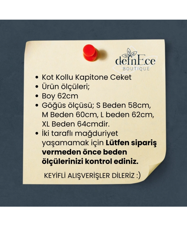 KOLLARI KOT ETNİK DESEN KAPİTONE CEKET