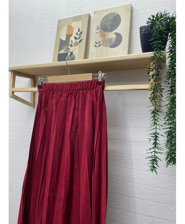 Kraş Yazlık Etek -Kırmızı