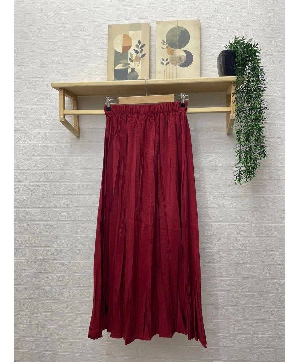 Kraş Yazlık Etek -Kırmızı