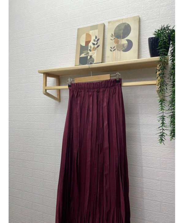 Kraş Yazlık Etek - Bordo