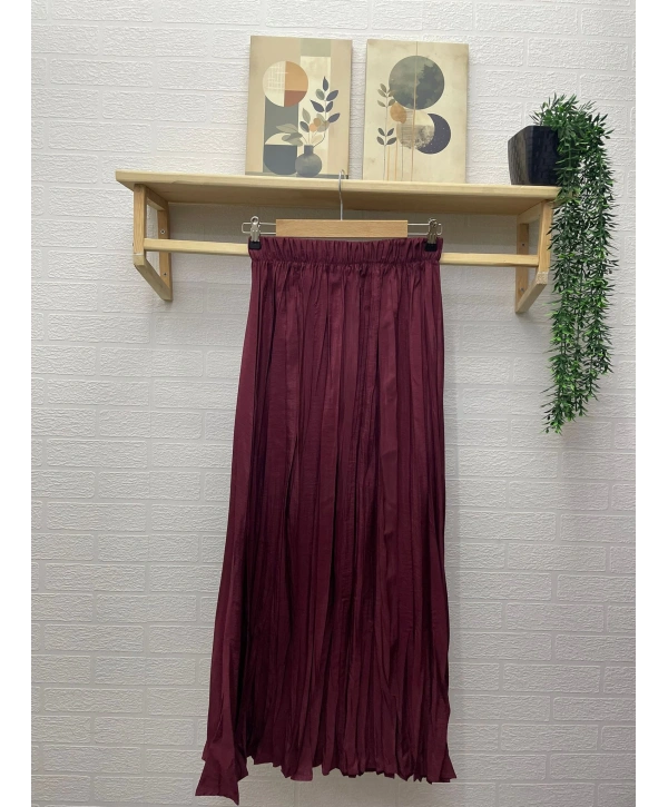 Kraş Yazlık Etek - Bordo