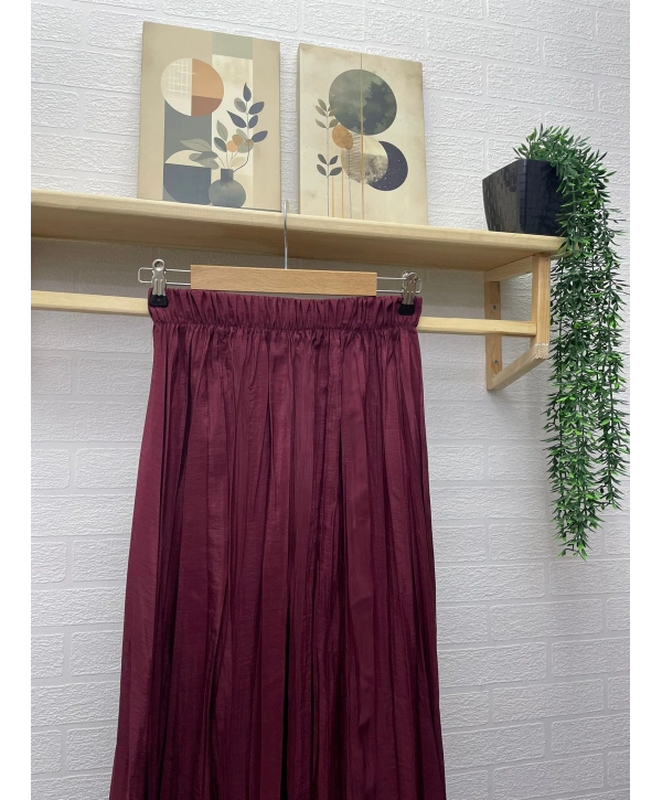 Kraş Yazlık Etek - Bordo