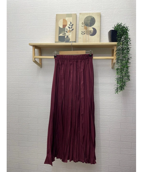 Kraş Yazlık Etek - Bordo