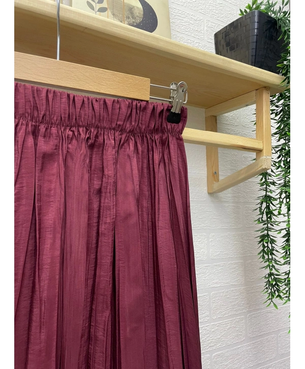 Kraş Yazlık Etek - Bordo
