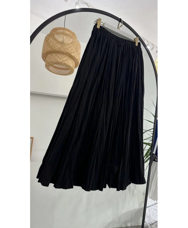 Kraş Yazlık Etek - Siyah