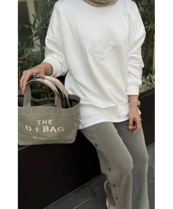 KUŞ NAKIŞLI MUADİL SWEATSHİRT