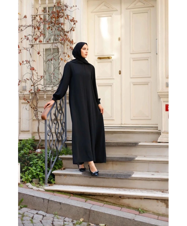 OMUZ A PİLE FERMUARLI ÜMRE FERACESİ MEDİNE İPEĞİ KUMAŞ