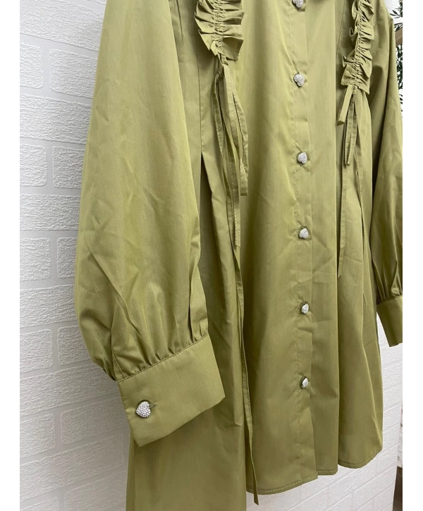 Omuzdan Pile Detaylı Tunik