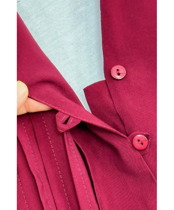 Önden Düğmeli Kuşaklı Takım