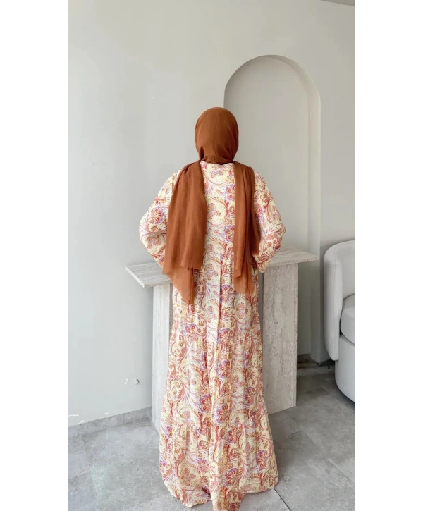 Öyküm Çiçekli Elbise - Sarı