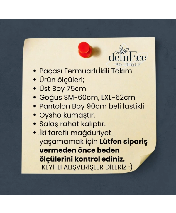 Paçası Fermuarlı Kapüşonlu Ikili Takım - Kadın Yeşil