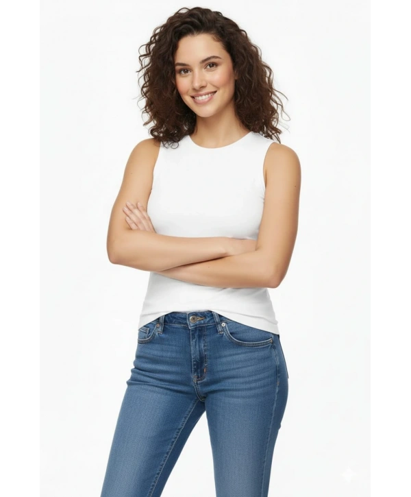 Penye Kumaş Badi - Beyaz