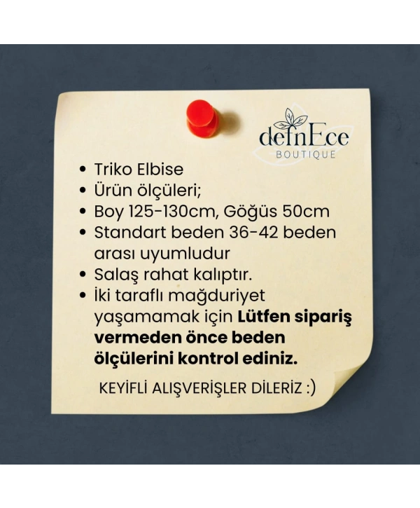 SALAŞ KOL TRİKO ELBİSE