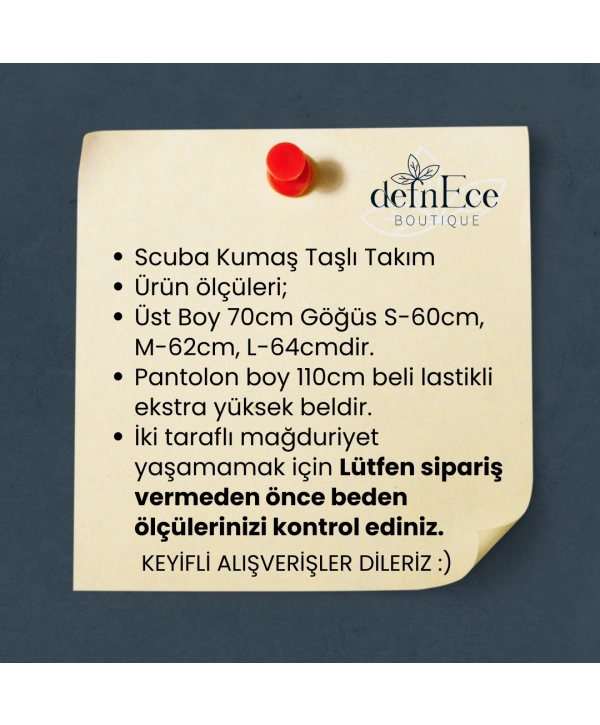 SCUBA KUMAŞ TAŞLI TAKIM
