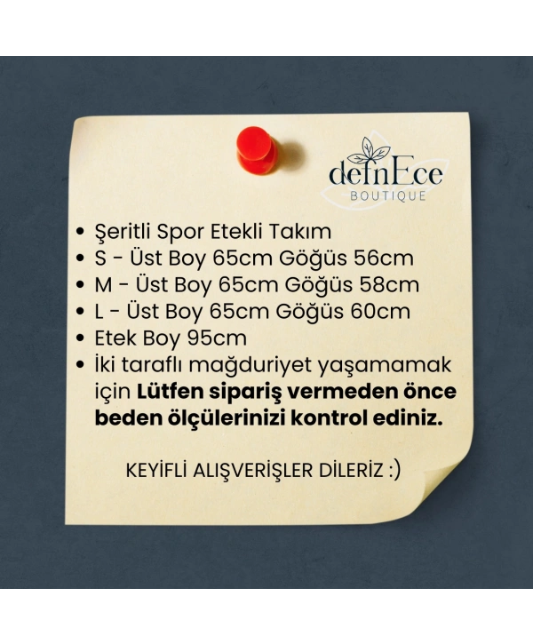 ŞERİTLİ SPOR ETEKLİ TAKIM