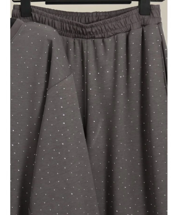 Serpme Taşlı İkili Takım - Gri