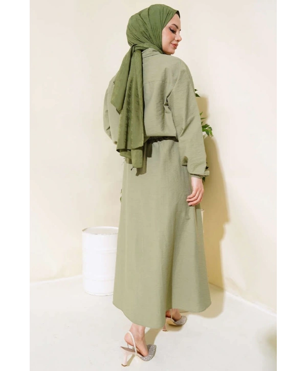 Spor Ceketli Etekli Takım - Yeşil