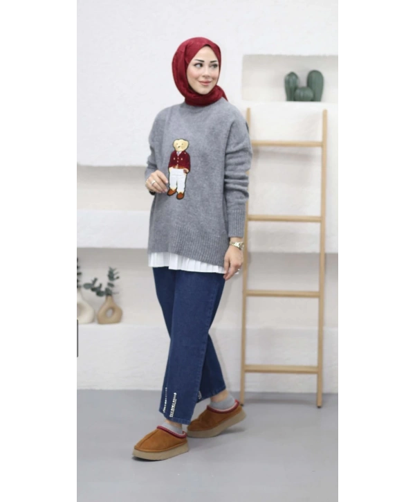 TEDDY AYICIK NAKIŞLI VİRAL KAZAK