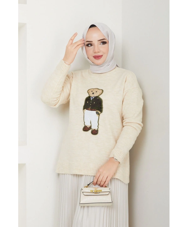 TEDDY AYICIK NAKIŞLI VİRAL KAZAK