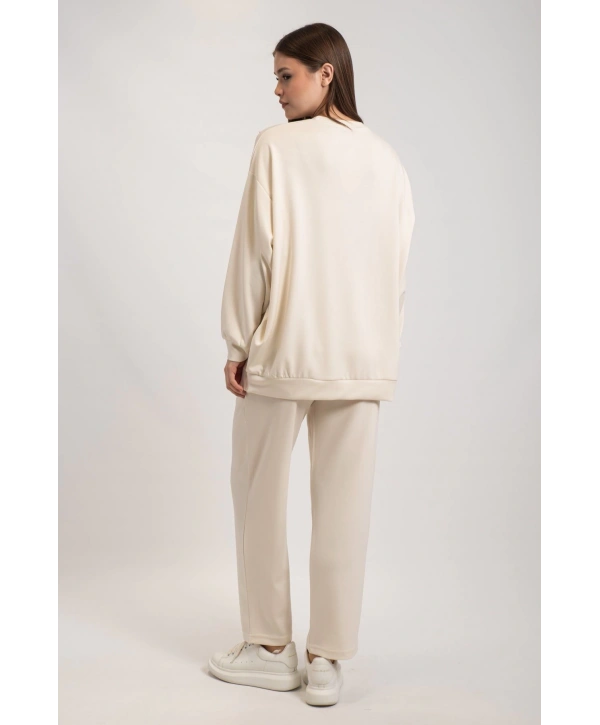 Tül Çiçek ve İnci Detaylı Takım