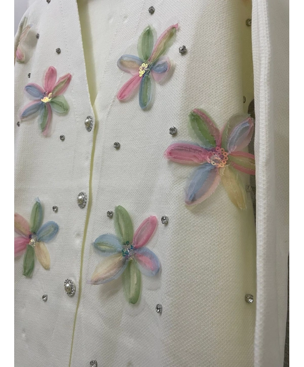 TÜL ÇİÇEKLİ TRİKO HIRKA