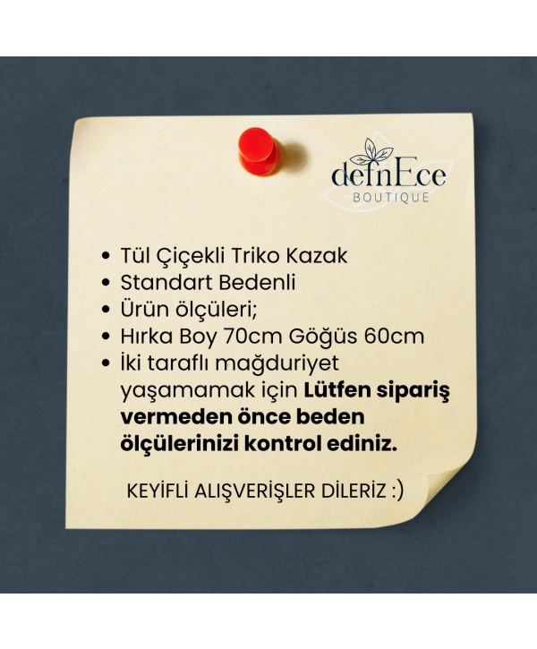 TÜL ÇİÇEKLİ TRİKO TUNİK