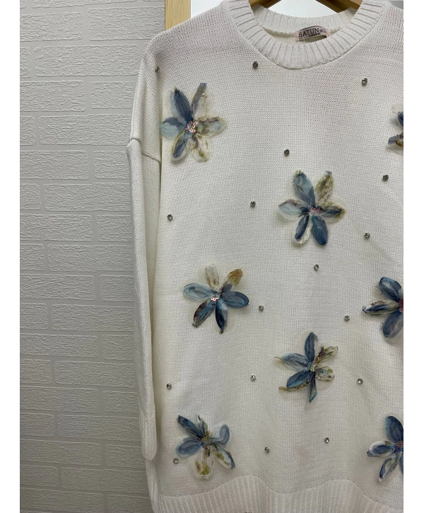 TÜL ÇİÇEKLİ TRİKO TUNİK