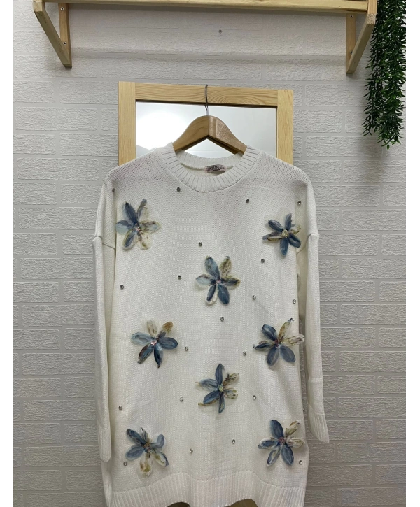 TÜL ÇİÇEKLİ TRİKO TUNİK