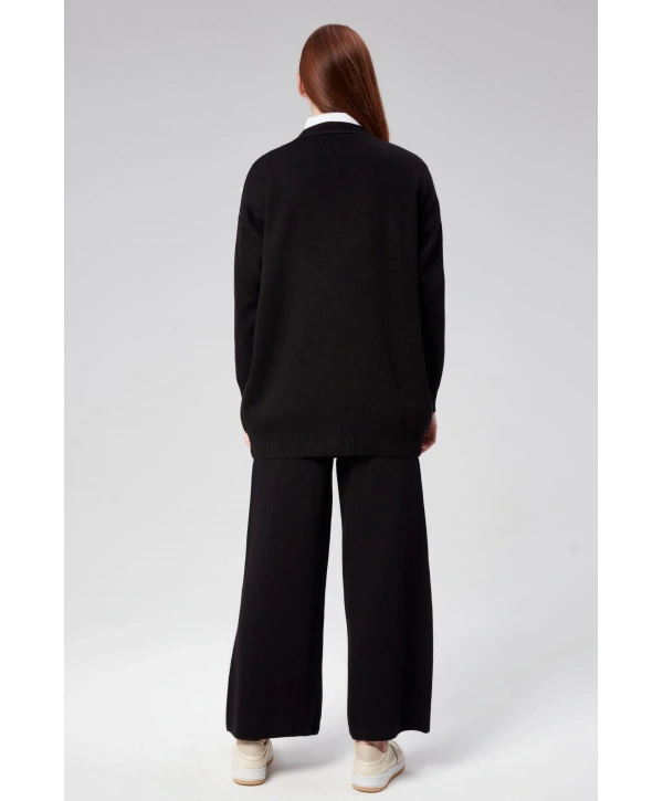 Tül Çiçekli Triko Takım