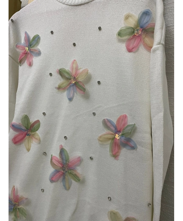 TÜL ÇİÇEKLİ TRİKO TUNİK