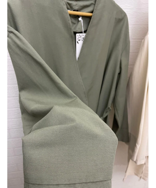 Yandan Bağlamalı Kimonulu Keten Takım