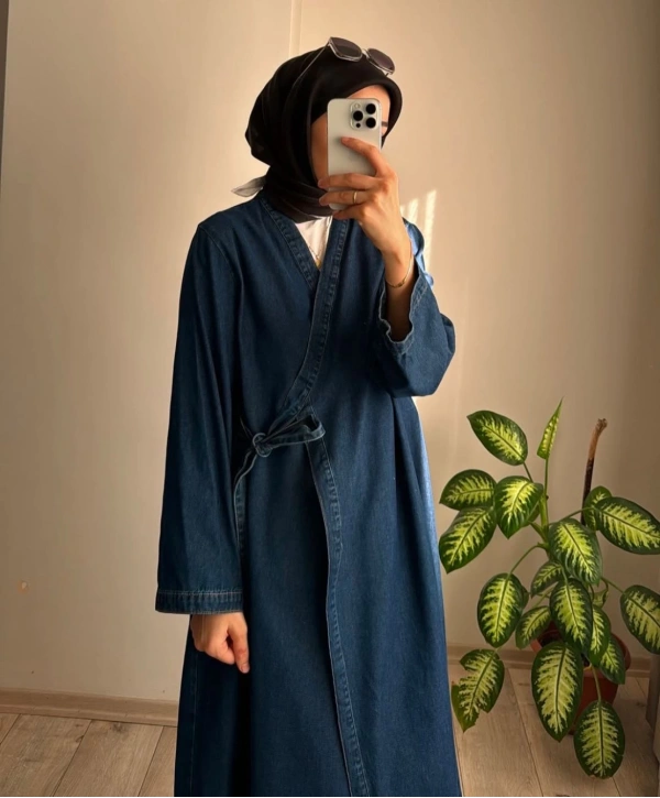 YANDAN BAĞLAMALI KOT KİMONO