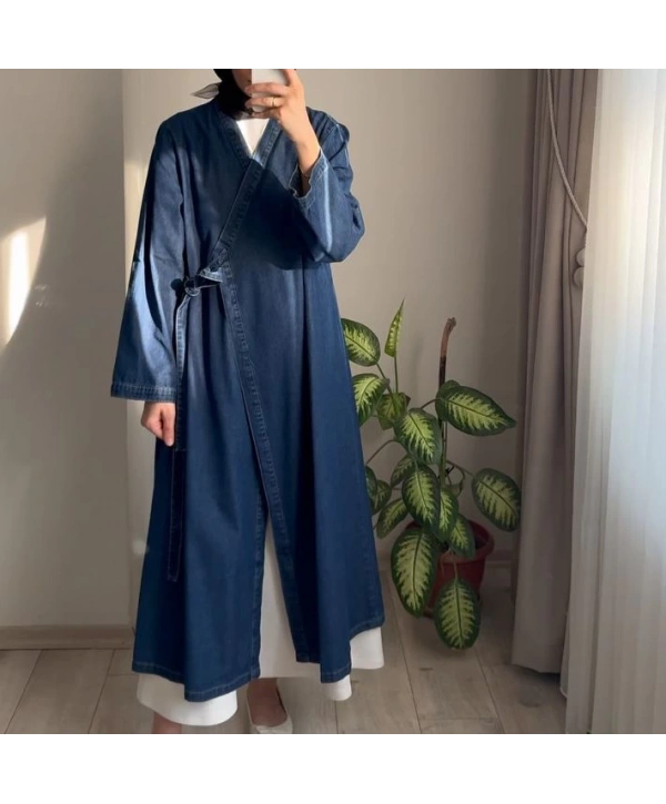 YANDAN BAĞLAMALI KOT KİMONO