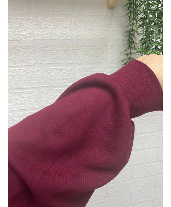 Yarım Fermuarlı Takım - Bordo