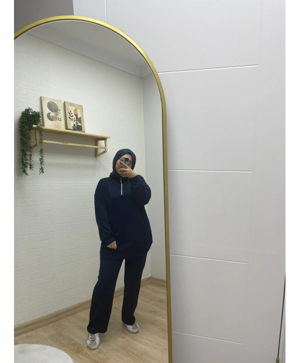 Yarım Fermuarlı Takım - Lacivert