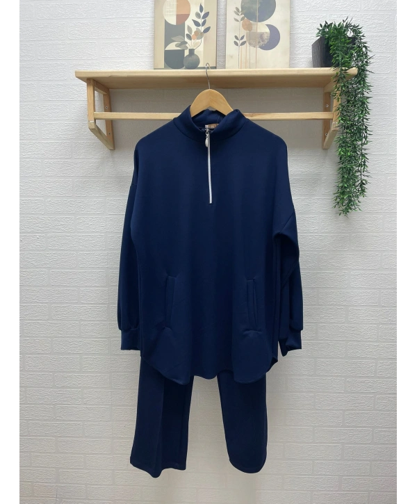 Yarım Fermuarlı Takım - Lacivert