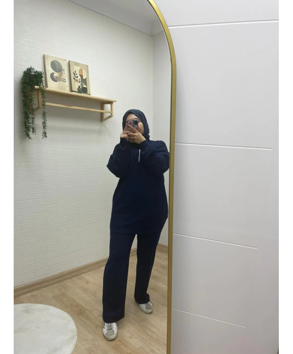 Yarım Fermuarlı Takım - Lacivert