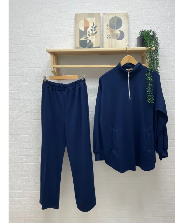 Yarım Fermuarlı Takım - Lacivert