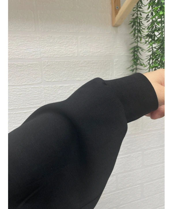 Yarım Fermuarlı Takım - Siyah