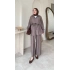 Çilek Kumaş Pantolonlu Takım - Vizon