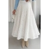 Beli Lastikli Güpür Etek - Beyaz
