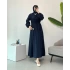 Büzgülü Bağcıklı Yazlık Elbise
