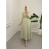 Büzgülü Bağcıklı Yazlık Elbise