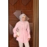 Çiçek Detaylı Biye Kemerli Gömlek - Pembe