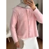 Dantel Yaka Angora Hırka - Pembe