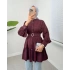 Kemerli Beli Lastikli Tunik